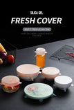 Silicone Food Covers - Cookware / Fruits / Bowl / Pot Reusable Stretch Lids - Set of 6 Pcs