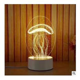 USB-Powered LED Table Lamp - Jellyfish / Owl / Moon / Guitar