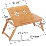 Foldable Laptop Desk Made Of Pure Bamboo Table